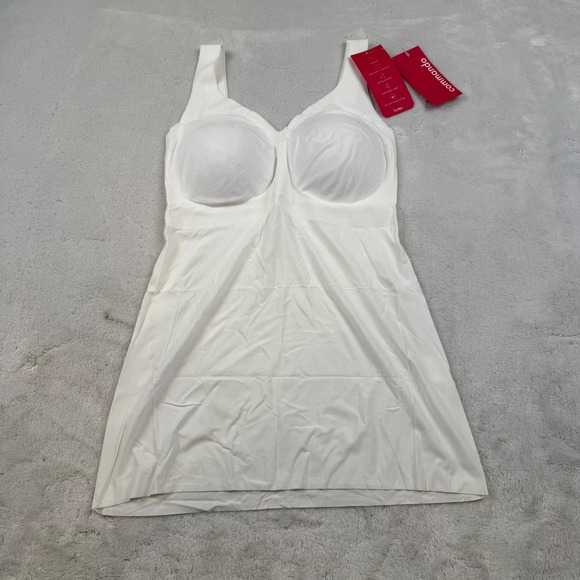 Commando Butter Soft Support Tank XS White Built-in Bra Shaping Cami Top - Picture 1 of 7